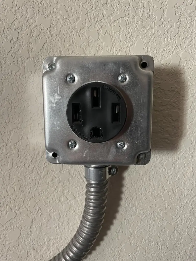 NEMA 14-50 outlet installed for Smart Home Electrical in Cherry Creek